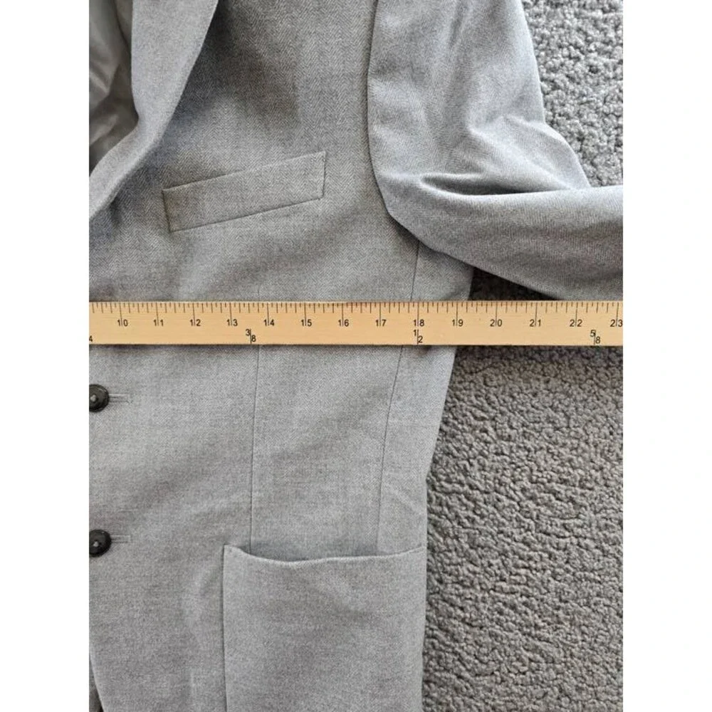 Michael Kors Classic Fit Herringbone Woven Sport Coat Men's 40S Light Grey L/S